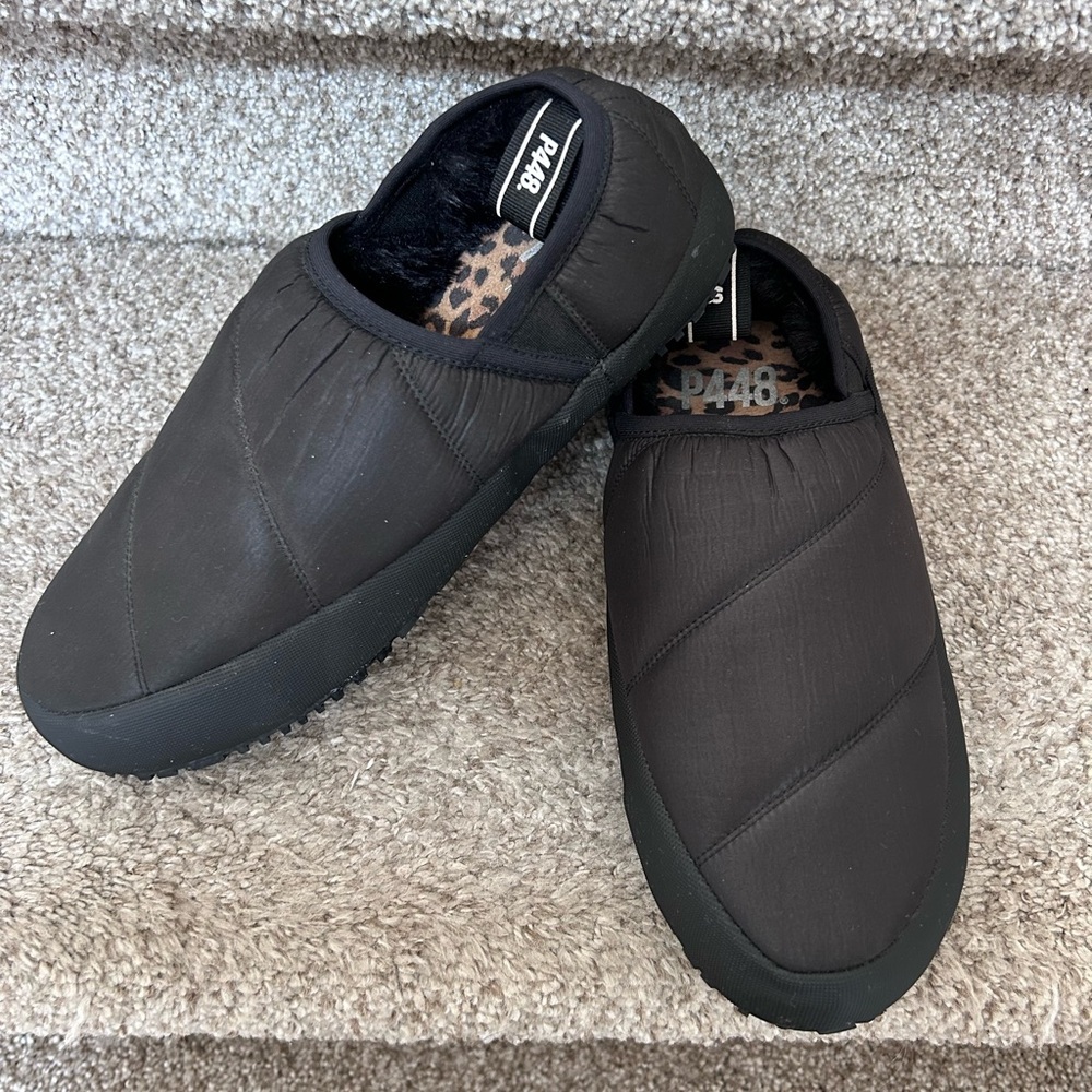 P448 Laby Sneakers Faux Fur Slip on Shoes. Quilted. Made in Italy. Sz 40/9.5-10
